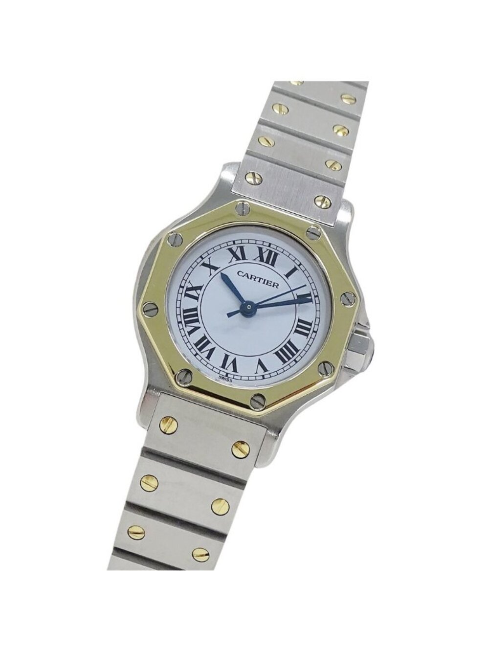 Cartier Watch Santos Octagon SM Automatic Stainless Steel Gold YG